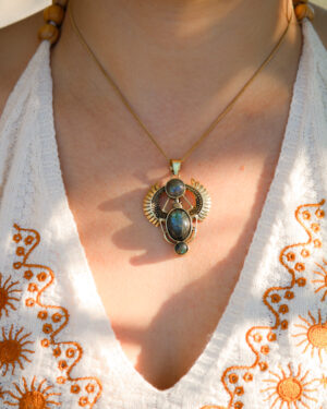 Winged Scarab Necklace