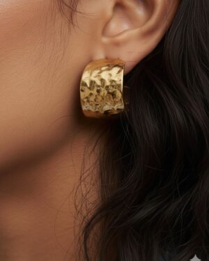 Hammered Arc Earring
