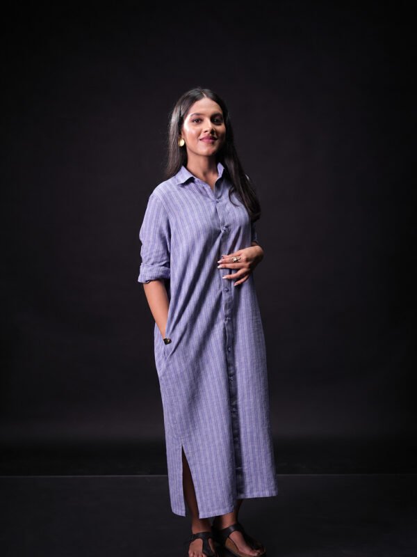 Lavender Haze Hemp Shirt Dress
